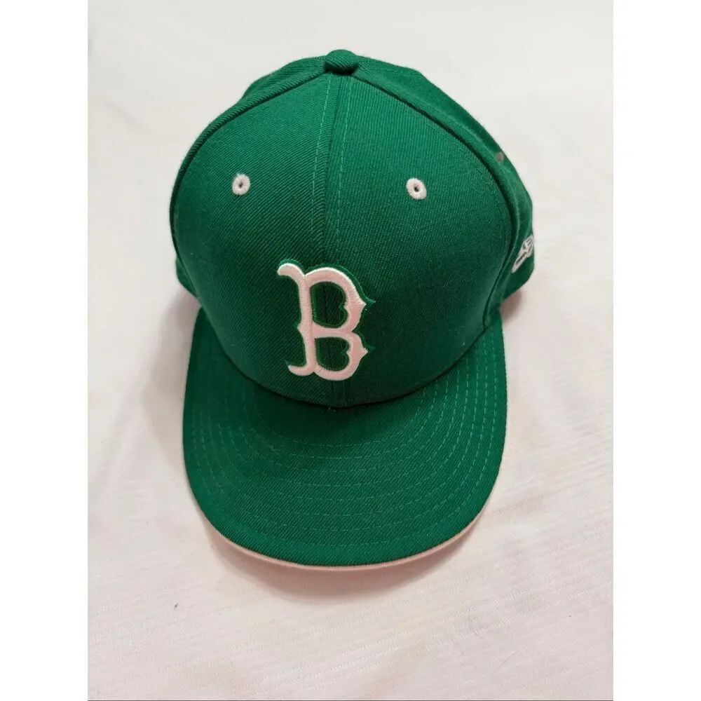 New Era 59Fifty Boston Red Sox Kelly Green St. Patrick's Day Fitted Hat Sz 7 1/4